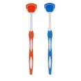 thumbnail image 1 of 2 Pack Tongue Scraper, Tongue Cleaner Brush for Adults Tongue Scrubber for Better Breath (Blue&Orange), 1 of 6
