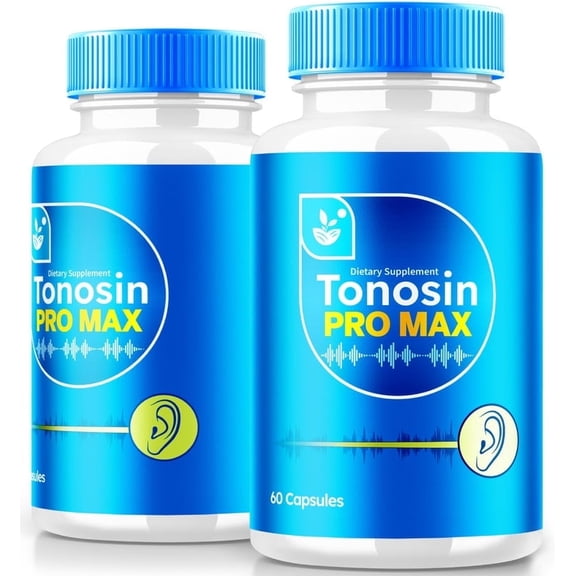 (2 Pack) Tonosin Pro Max Capsules, Official Ear Health Formula, All-Natural Supplement to Promote Inner Ear Health, Premium Hearing Support, TonosinProMax Reviews (120 Capsules)