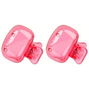 2 Pack Toothbrush Covers Portable Toothbrush Protector Coverings Clips Toothbrush Storage Head Cover Cap for Kids Bathroom Home Travel Toothbrush Case(Pink)