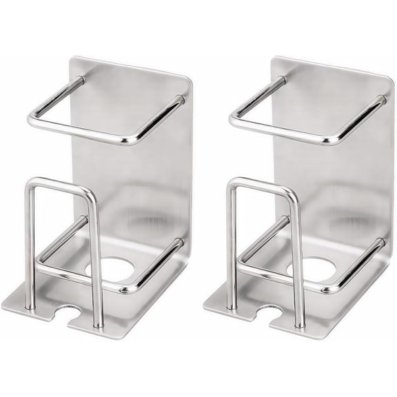 2 Pack Toothbrush Holder 304 Stainless Steel Adhesive Wall Mounted 3 in 1 with Toothbrush Holder Toothpaste Holder and Cup Holder for Bathroom Shower 2 Pack (3 in 1)