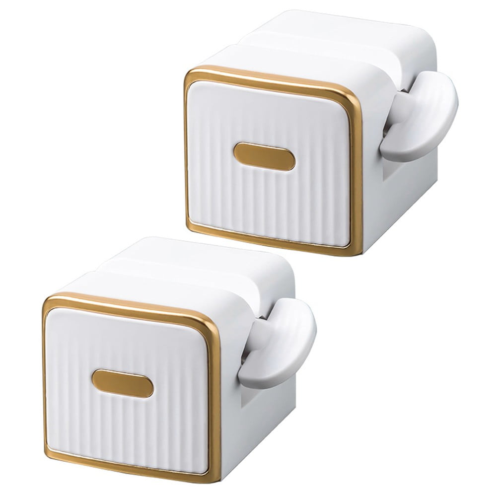 2-Pack Toothpaste Squeezer Bathroom Tube Dispenser Stand Easy Rolling ...