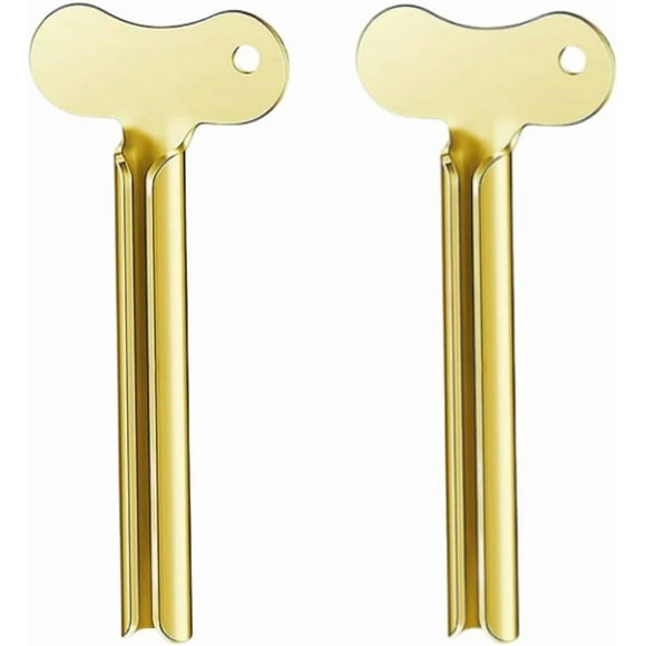 2 Pack Toothpaste Squeezer Metal Tube Squeezer Key Stainless Steel Toothpaste Roller, Tube Wringer Makeup Tube Squeezer