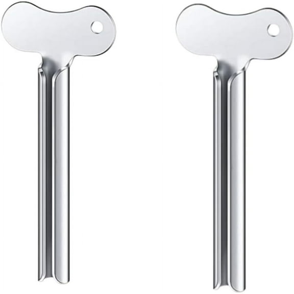 2 Pack Toothpaste Squeezer Metal Tube Squeezer Key Stainless Steel Toothpaste Roller, Tube Wringer Makeup Tube Squeezer
