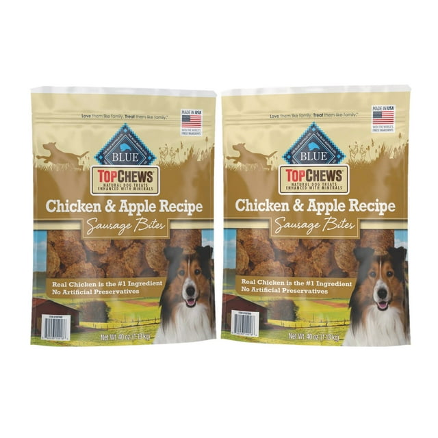 Top Chews 2Pack Chicken & Apple Natural Dog Treats, USARaised Canine