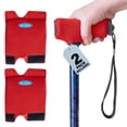 thumbnail image 1 of 2-Pack Top Glides Cane Grip Covers (RED), 1 of 6