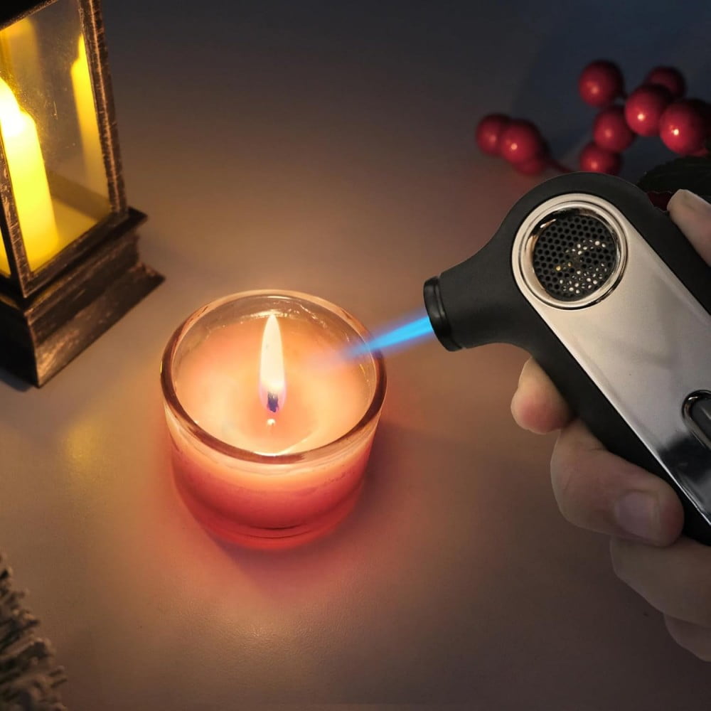 2 Pack Torch Lighter Butane Gas Refillable Lighter Windproof Single Jet ...