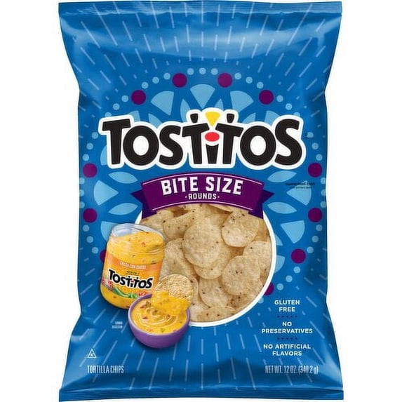 2 Pack - Tostitos Bite Size Rounds Tortilla Chips 12 oz Package May Vary