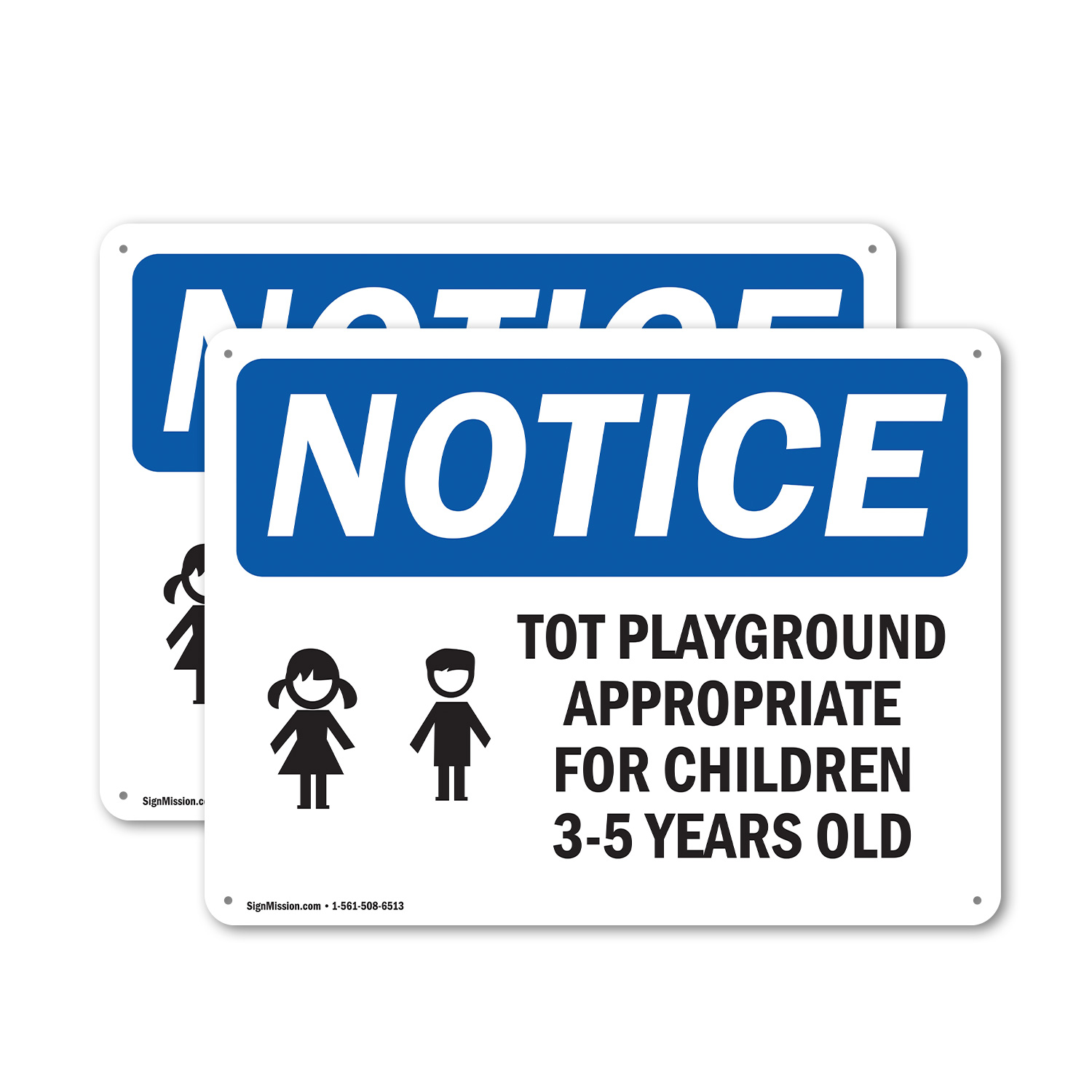 (2 Pack) Tot Playground Appropriate For OSHA Notice Sign 24 Inch X 18 ...