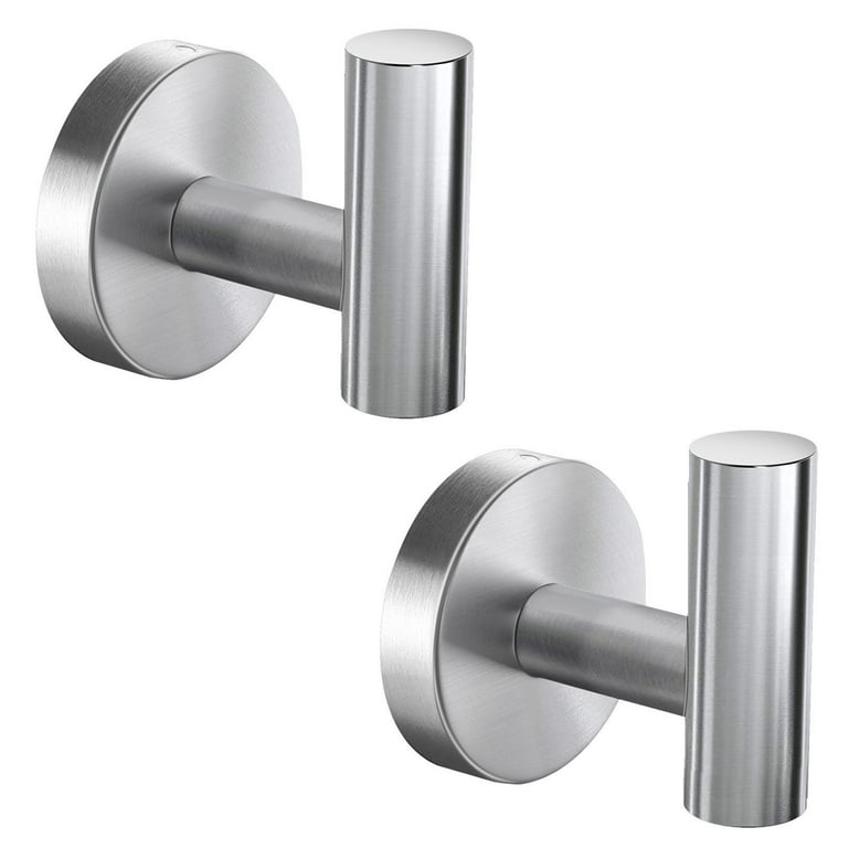 2 Pack Towel Hooks, Brushed Nickel SUS304 Stainless Steel Coat Robe Clothes  Hook Modern Wall Hook Holder for Bathroom Kitchen Garage Hotel Wall Mounted  