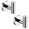 thumbnail image 1 of 2 Pack Towel Hooks, Chrome Polished Finish SUS304 Stainless Steel Coat Robe Clothes Hook Modern Wall Hook Holder for Bathroom Kitchen Garage Hotel Wall Mounted, 1 of 9