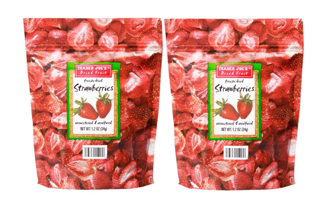 2 Pack Trader Joe's Freeze Dried Strawberries, 1.2 Oz