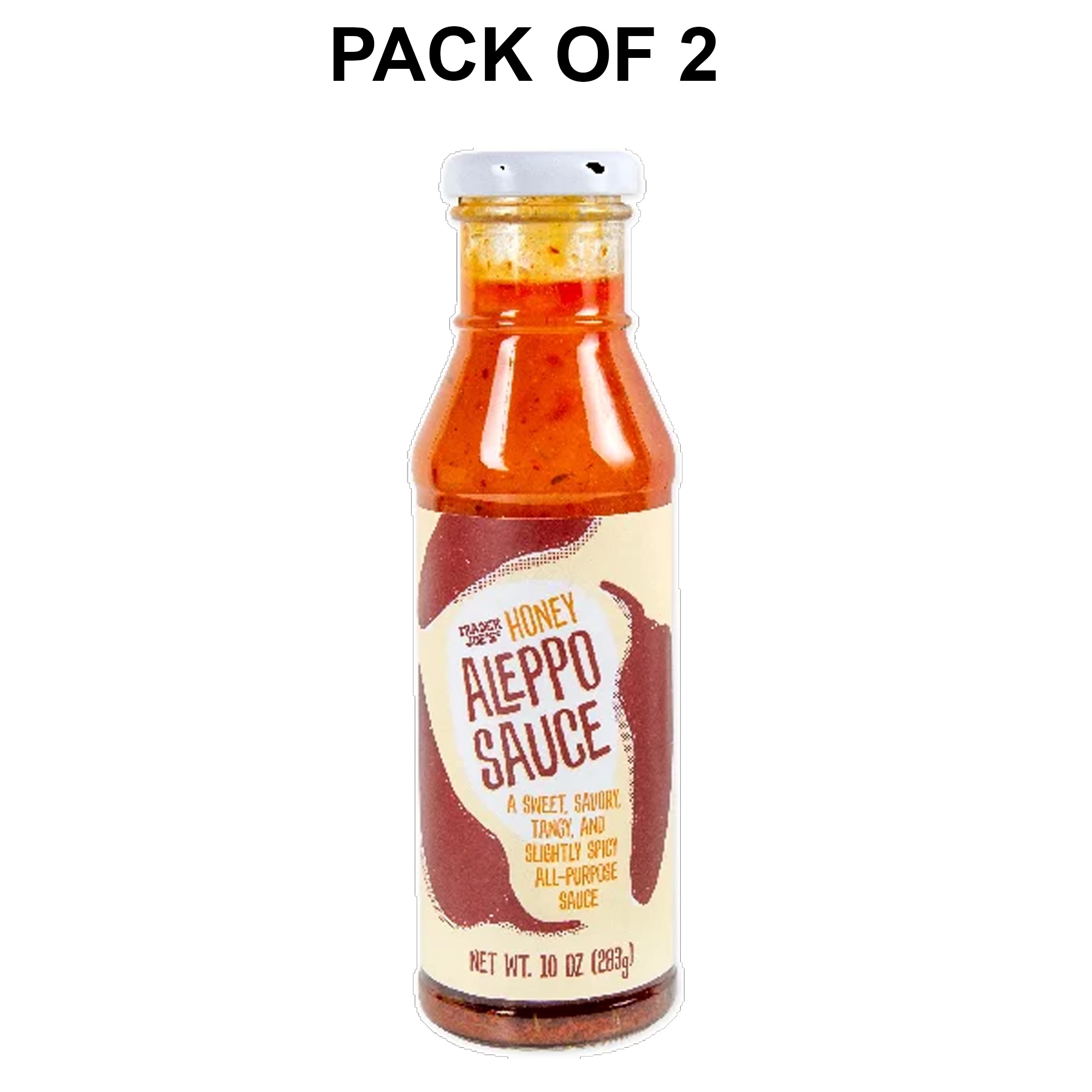 2 Pack Trader Joe's Honey Aleppo Pepper Sauce 10 oz Sweet, Tangy, and