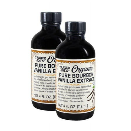 2 Pack | Trader Joe's Organic Pure Bourbon Vanilla Extract, 4 Ounce