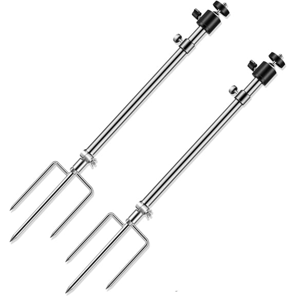 2 Pack Trail & Game Camera StandMounts, 3" Silver Stainless Steel Bracket 360 Rotating Universal Thread Connection 1/4''-20 (6 mm) for Solar Game, Deer Cam