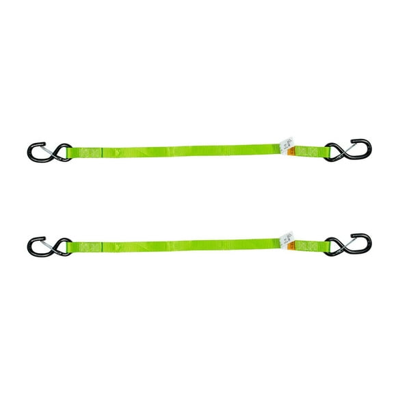 (2 Pack) Trailer Door Limit Strap 32 Inch Long 800 lbs WLL Safety Green Webbing for Opening Swing Doors