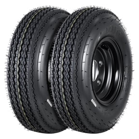 2-Pack Trailer Tire On Rim 5 Lug 4.80-8 Trailer Tire is great to use in travel / camper/ Cargo / Utility/ Boat/
