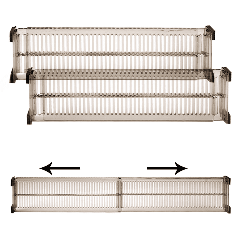 Multi Tool Box Rack 2-Pack Translucent Drawer Dividers, Expandable & Adjustable Organizer ...