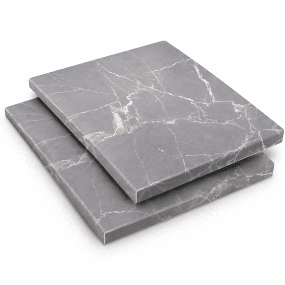 2 Pack Translucent Silicone Countertop Protector Mats with Corner Edges, 28"x20"