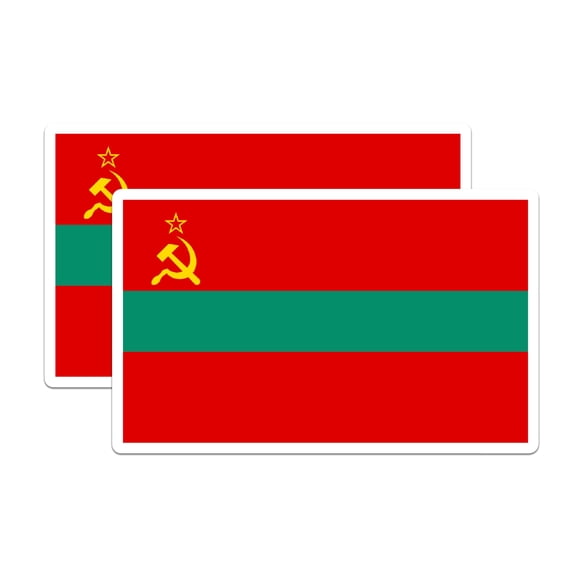 (2 Pack) Transnistria World Flag Magnets - Pride - 5 Inches On Longest Side - Premium Magnet - Choose from Over 200 Countries - for Cars, Refrigerators, Toolboxes, Lockers - Made in USA - MAG0996