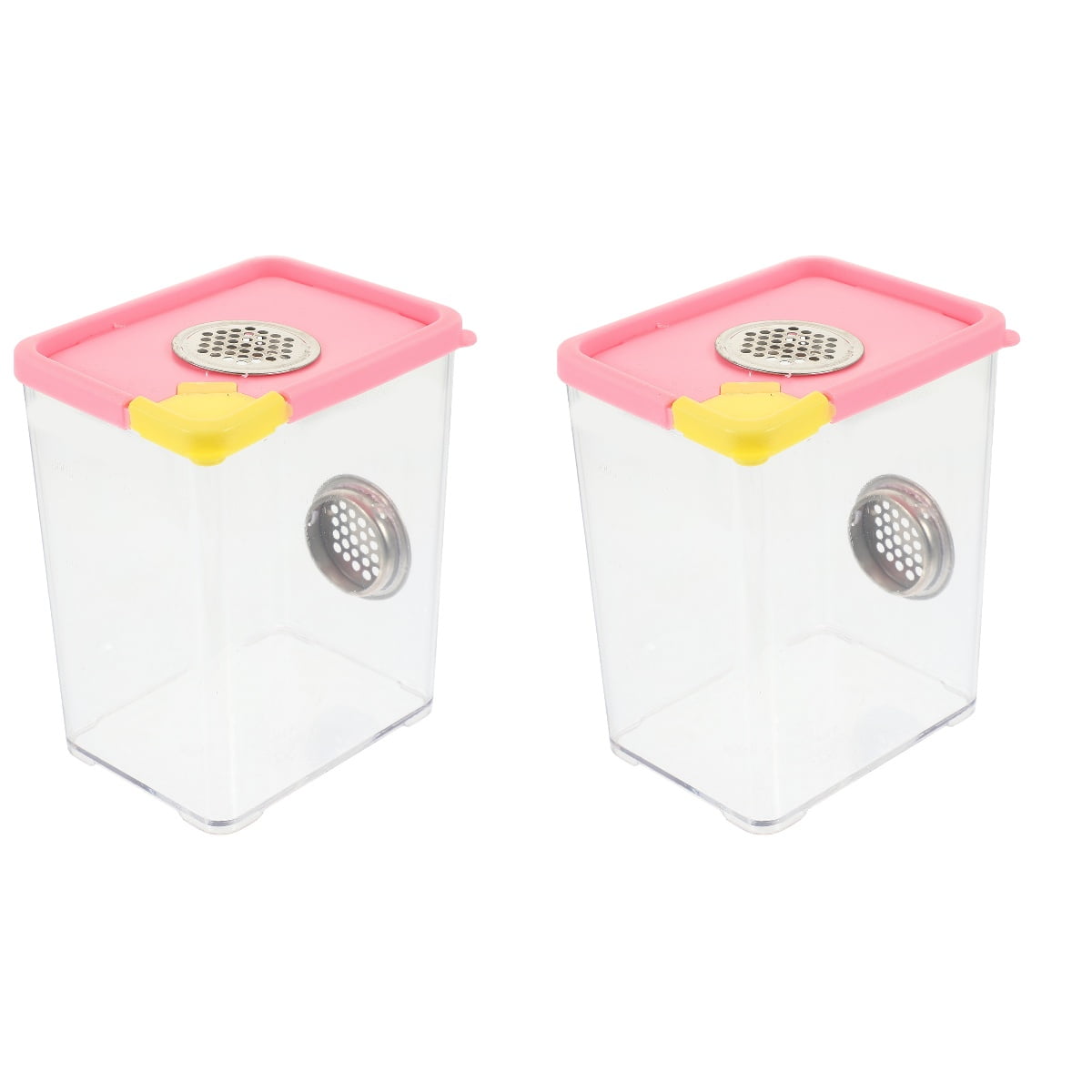 2 Pack Transparent Feeding Box Animal Jumping Spider Enclosure Acrylic Enclosure Large Playpen Frog Terrarium