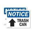 thumbnail image 1 of (2 Pack) Trash Can [Up Arrow] Sign, 1 of 7
