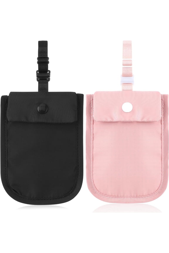 2 Pack Travel Bra Wallet for Women Hidden Undercover Secret Stash Pocket Credit Cards Money