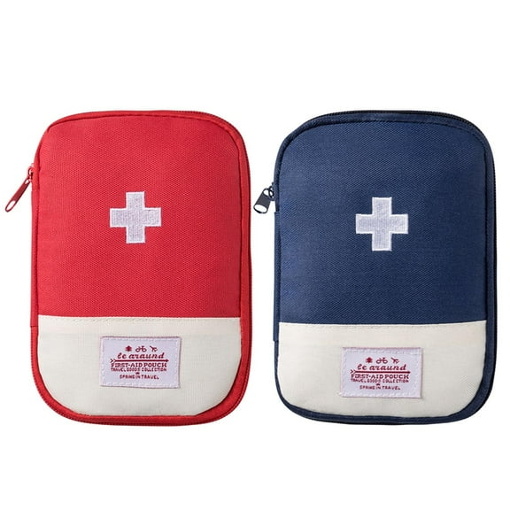 2 Pack Travel Empty First Aids Pouch Portable Empty Aid Bag, Empty Medicine Carry Bag Emergency Kits Storage Bag