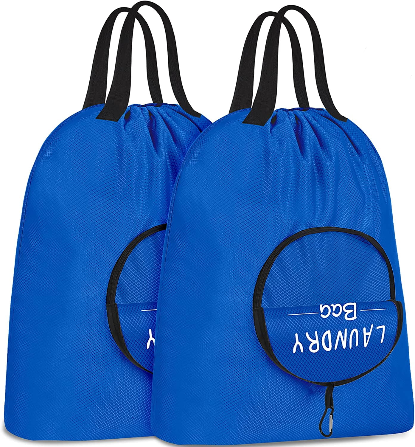 2 Pack Travel Laundry Bag Dirty Clothes Bag with Handles and Aluminum
