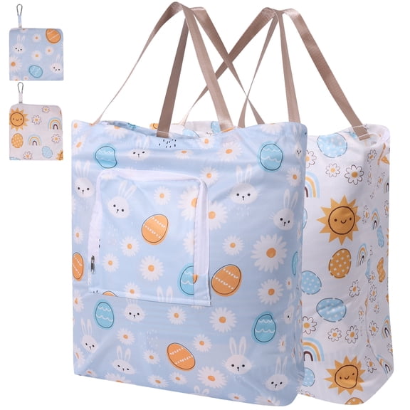 2 Pack Travel Laundry Bag with Handle and Drawstring, Expandable Foldable Dirty Clothes Bags with Hook and Zipper, 23*20 inch