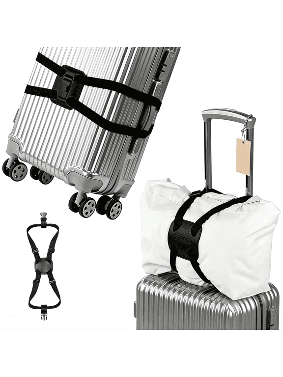 Travel Luggage Bag Bungee Suitcase Adjustable Belt,Luggage Straps Suitcase Straps,Adjustable Portable Travel Luggage Accessories Black