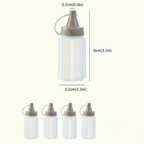 2-Pack Travel Mini Squeeze Bottles – Portable Sauce, Jam & Seasoning Containers with Flip-Top Lids, Reusable Kitchen & Outdoor Condiment Storage