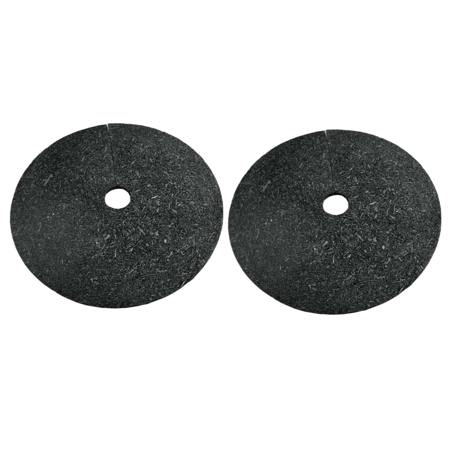 2 Pack Tree Mulch Ring, 36 in Reusable Rubber Mulch Mat, Heavy Duty Round Tree Weed Barrier Mat for Landscaping Weed Grass Control Root Protection, Black