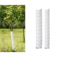 thumbnail image 1 of 2 Pack Tree Trunk Protector-2 Size Plastic Spiral Tree Guard, Plastic Tree Bark Wraps to Protect Bark from Animals and Lawn Mowers (White), 1 of 7