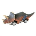 thumbnail image 1 of 2 Pack Triceratops Dinosaur Pull Back Toy Cars - Pull Back Action, Realistic Dino Details, Durable Body, Safe For Little Hands - For 3-10 Years Old, , Boys &, 1 of 4