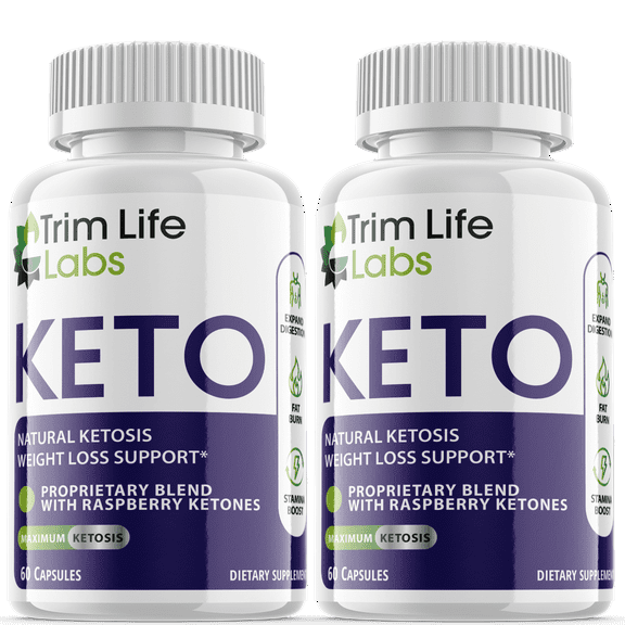 (2 Pack) Trim Life Keto - Pills for Weight Loss - Energy Boosting Supplements for Weight Management - Advanced Ketogenic Ketones - 120 Capsules