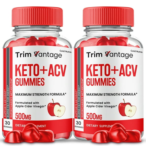 (2 Pack) Trim Vantage Keto ACV Gummies, TrimVantage ACV Supplement for Men and Women