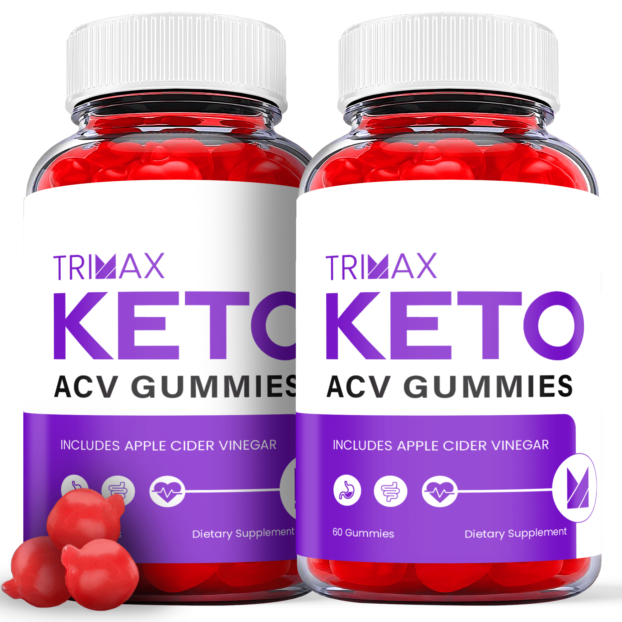(2 Pack) Trimax Keto ACV Gummies - Supplement for Weight Loss - Energy & Focus Boosting Dietary Supplements for Weight Management & Metabolism - Fat Burn - 120 Gummies