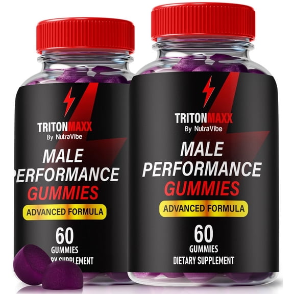 (2 Pack) Triton Maxx Gummies  Official Triton Max ME All-Natural Gummy for Physical Health & Well-Being, Gomitas for Energy, Vitality & Wellness Support, Reviews (120 Gummies)
