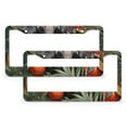 thumbnail image 1 of 2 Pack Tropical Elephant with Leaves Flowers License Plate Frame Lovely Animals Cute Elephant Car Tags Frames Holder Aluminum 2 Hole for Women Men US Vehicles, 1 of 6