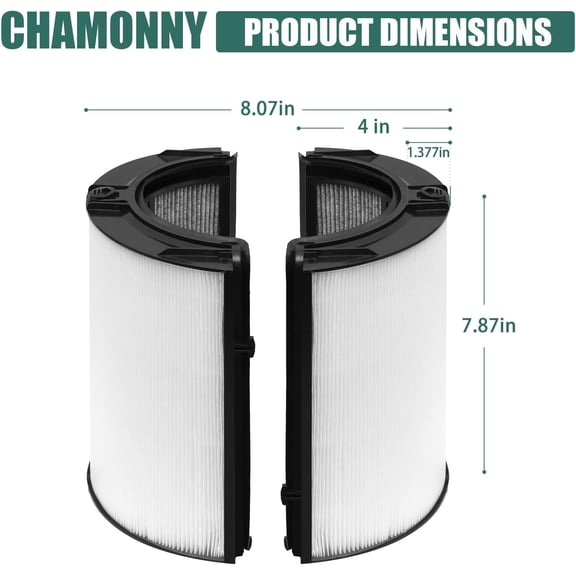 2-Pack True HEPA + Carbon Filter Compatible with TP07 TP10 TP06 HP06 TP04 HP04 PH02 PH01 PH03 PH04 HP09 TP09 HP07 HP10 Purifier, Part No. 970341-01