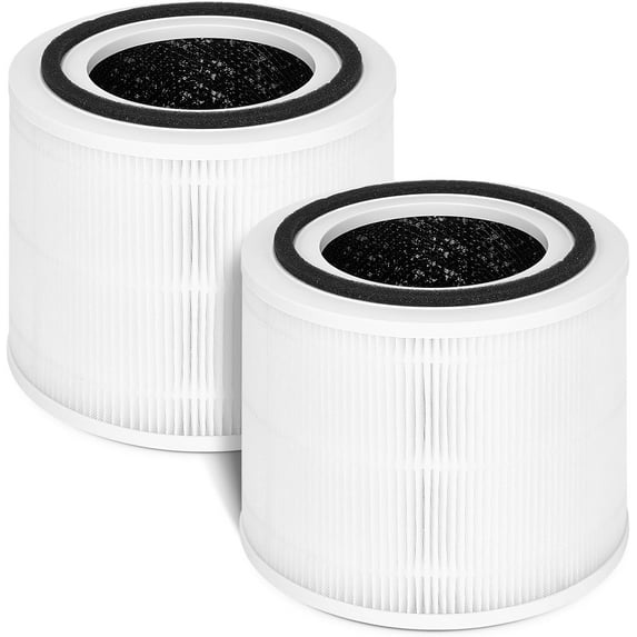2 Pack True HEPA Replacement Filter, Compatible with PuroAir 240 Air Purifier, 3-in-1 True HEPA Filter with Activated Carbon Filter, Reduce Dust, Pollen, Smoke