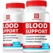 2 Pack Trusted Relief Supplement, Official TrustedRelief Blood Support Capsules, All Natural Formula For Stable Levels & Healthy Circulation, Premium Supplement Reviews 120 Capsules