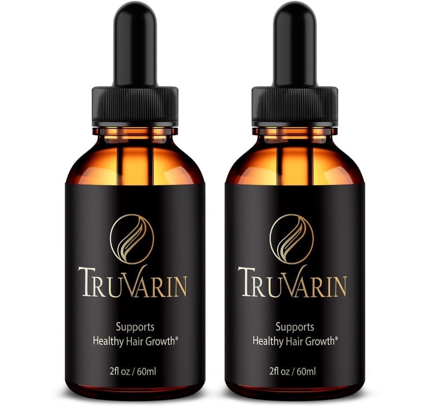 (2 Pack) Truvarin Hair Growth Formula, Premium Support Drops For Beautiful Hair, All Natural Liquid Formula for Shine and Healthy Scalp, Official Tru Varin Drops, Gotas Review (60 Servings)