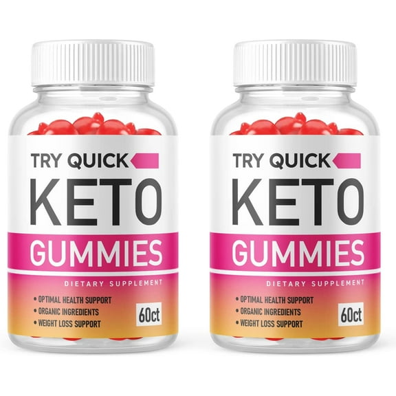 (2 Pack) Try Quick Keto ACV Gummies - Supplement for Weight Loss - Energy & Focus Boosting Dietary Supplements for Weight Management & Metabolism - Fat Burn - 120 Gummies