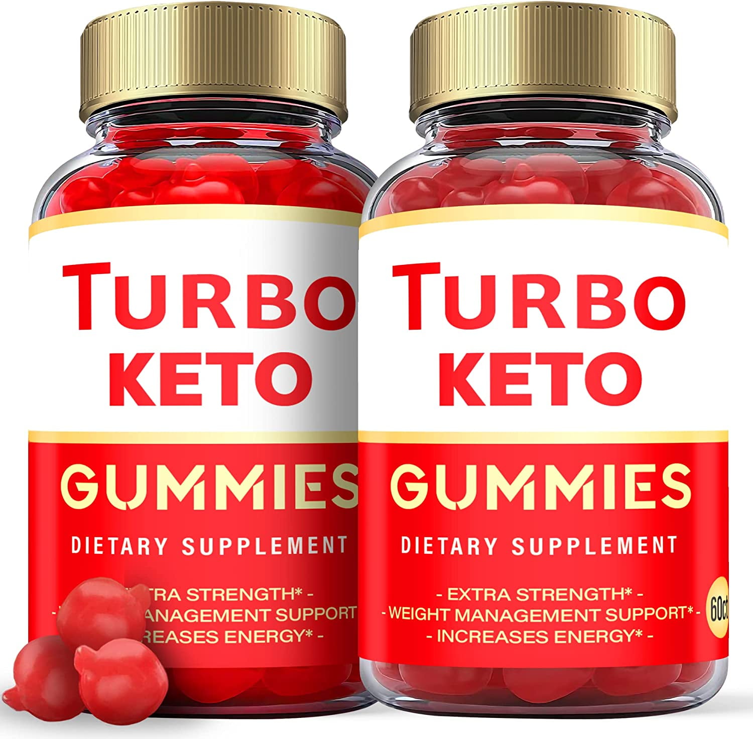 (2 Pack) Turbo Keto ACV Gummies - Supplement for Weight Loss - Energy & Focus Boosting Dietary Supplements for Weight Management & Metabolism - Fat Burn - 120 Gummies