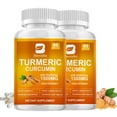 thumbnail image 1 of (2 Pack)Turmeric Curcumin 1500mg - 95% Curcuminoids & BioPerine Black Pepper Extract for Joint & Immune Health Support, 90 Pills, 1 of 7