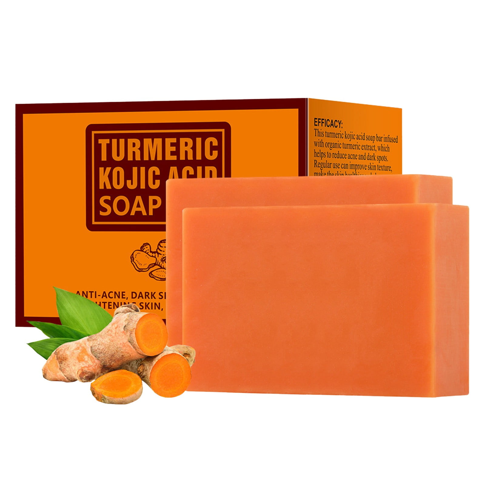 2 Pack Turmeric Soap For Face & Body Natural & Kojic Acid Soap Face