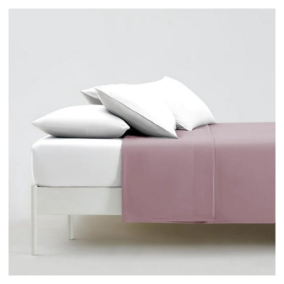 2-Pack Twin Flat Sheets Only, Soft Microfiber Oversized Bed Sheets, 66" x 96" Twin Size Top Sheet Stays Tucked on Deep Mattresses, Flat Sheet Set, Lavender