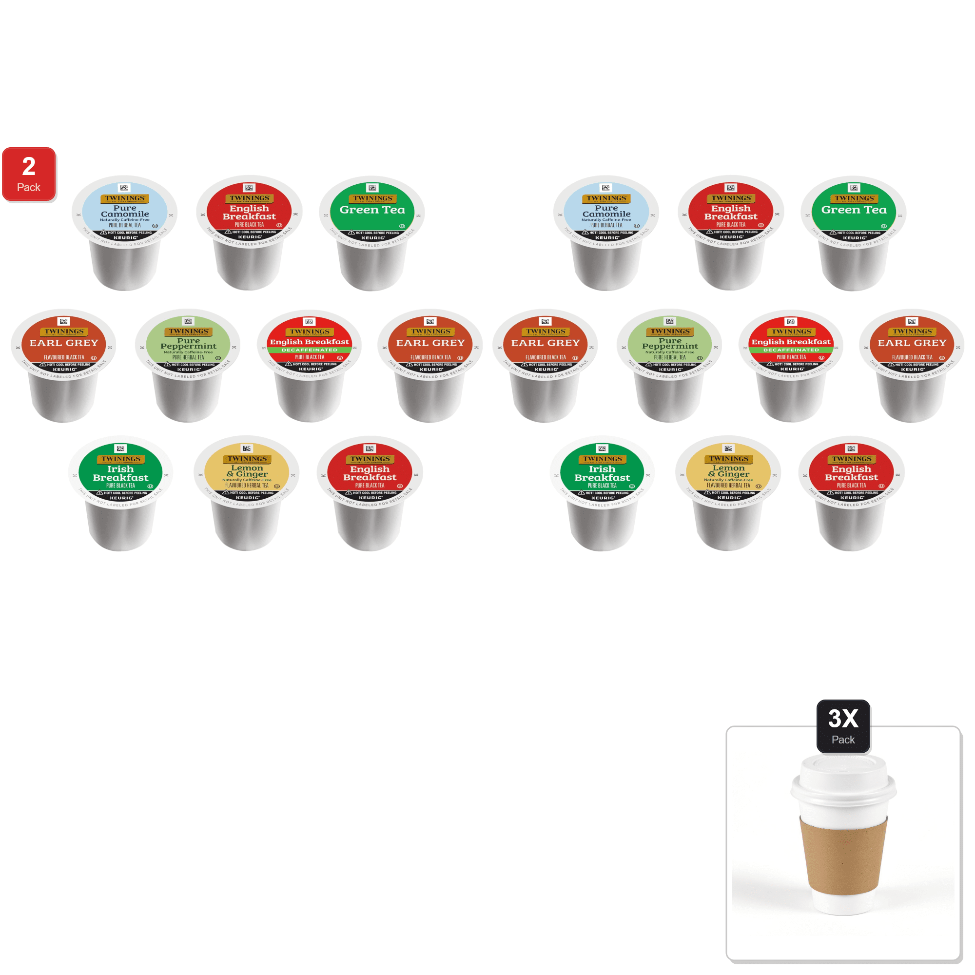 2 Pack | Twinings Tea K Cup Pod Sampler Variety Box (10 Count) 8 ...