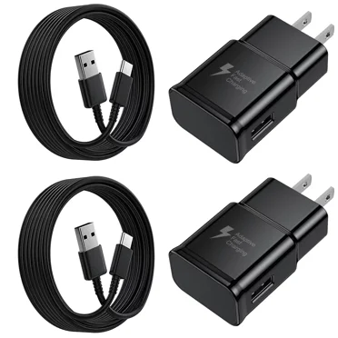 2-Pack Type C Fast Charger, Compatible with Samsung Charger Android Phone USB-C Charging Cable 6ft Compatible for Galaxy S23/S22/S21/S20/S10e/S9/S8/Note20/Note10/Note9/Z Fold 3/4/5